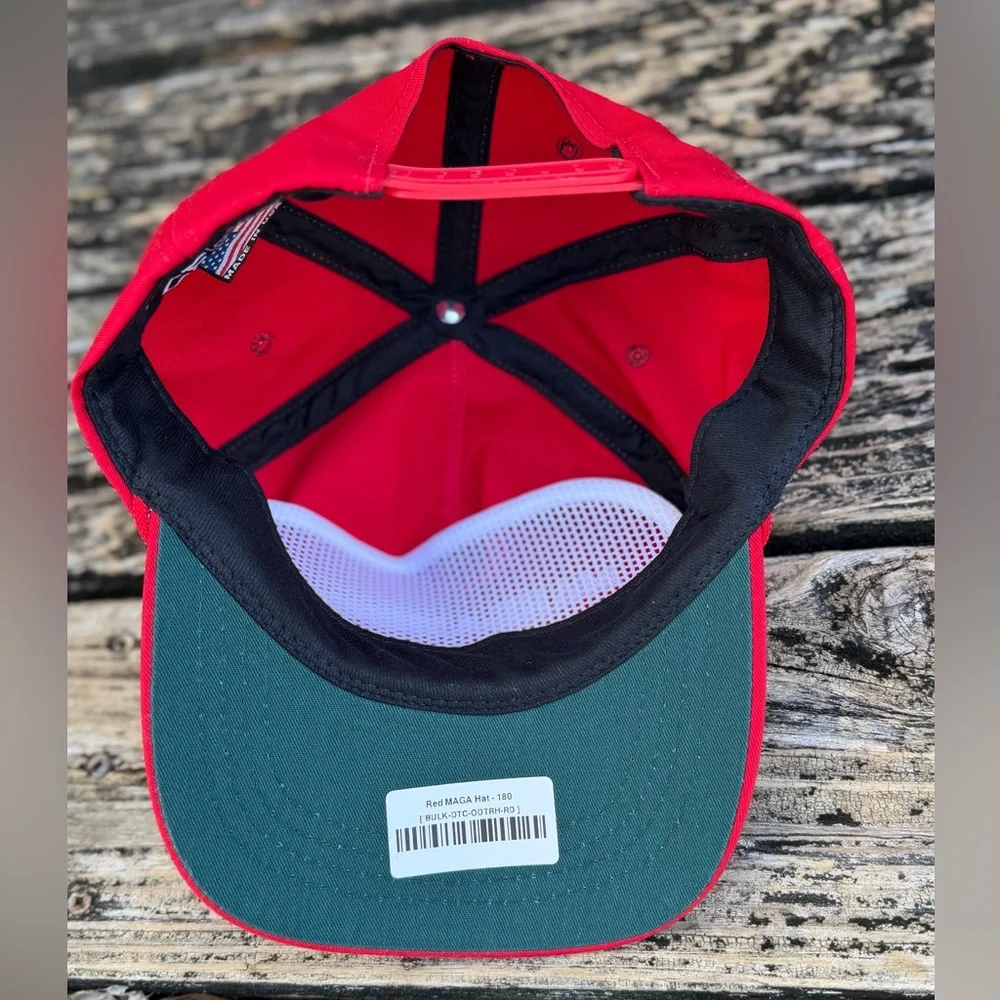 NWT Cali-Fame Headwear Make America Great Again Adjustable Red MAGA Hat USA T4